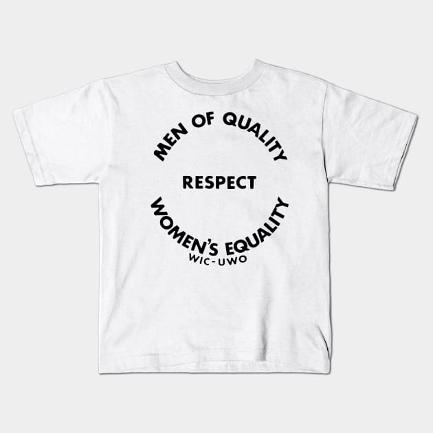 MEN OF QUALITY Kids T-Shirt by TheCosmicTradingPost